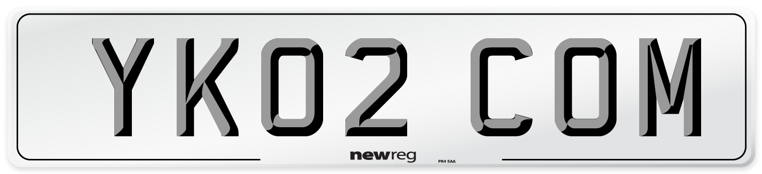 YK02 COM Number Plate from New Reg